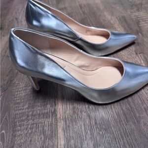 Charles By Charles David Metallic Silver Heels